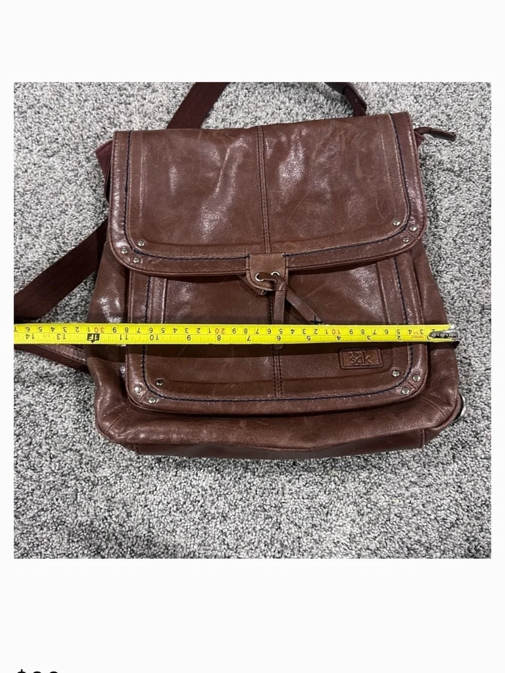The Sak Brown Leather Messenger Bag for Men